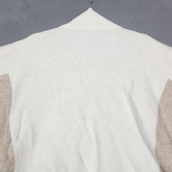 Note di Anita Poncho Sweater Womens One Size Ivory Tan Turtleneck Made in Italy - Picture 8 of 11